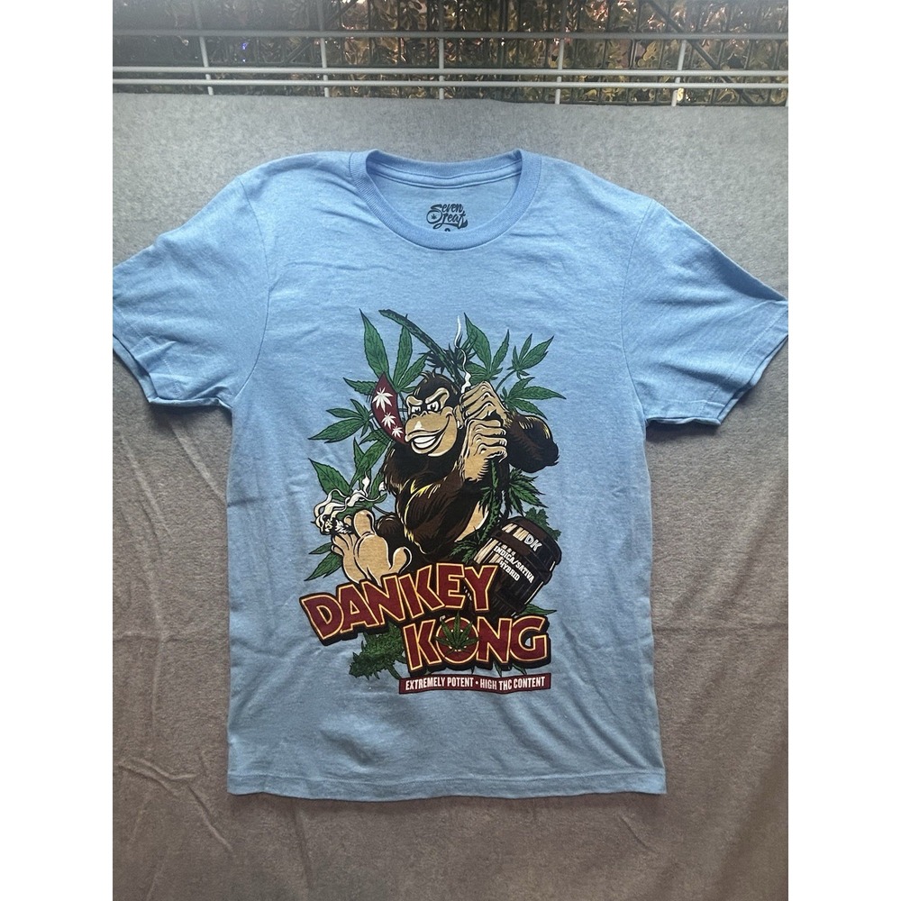 Men's Small Graphic Dankey Kong  T-Shirt  Weed Marijuana Streetwear